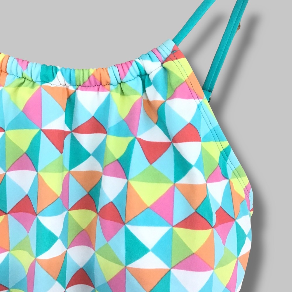 Kim Rogers Womens Multicolor Geometric High Neck Tankini Swim Top Size M‎ - Picture 2 of 7